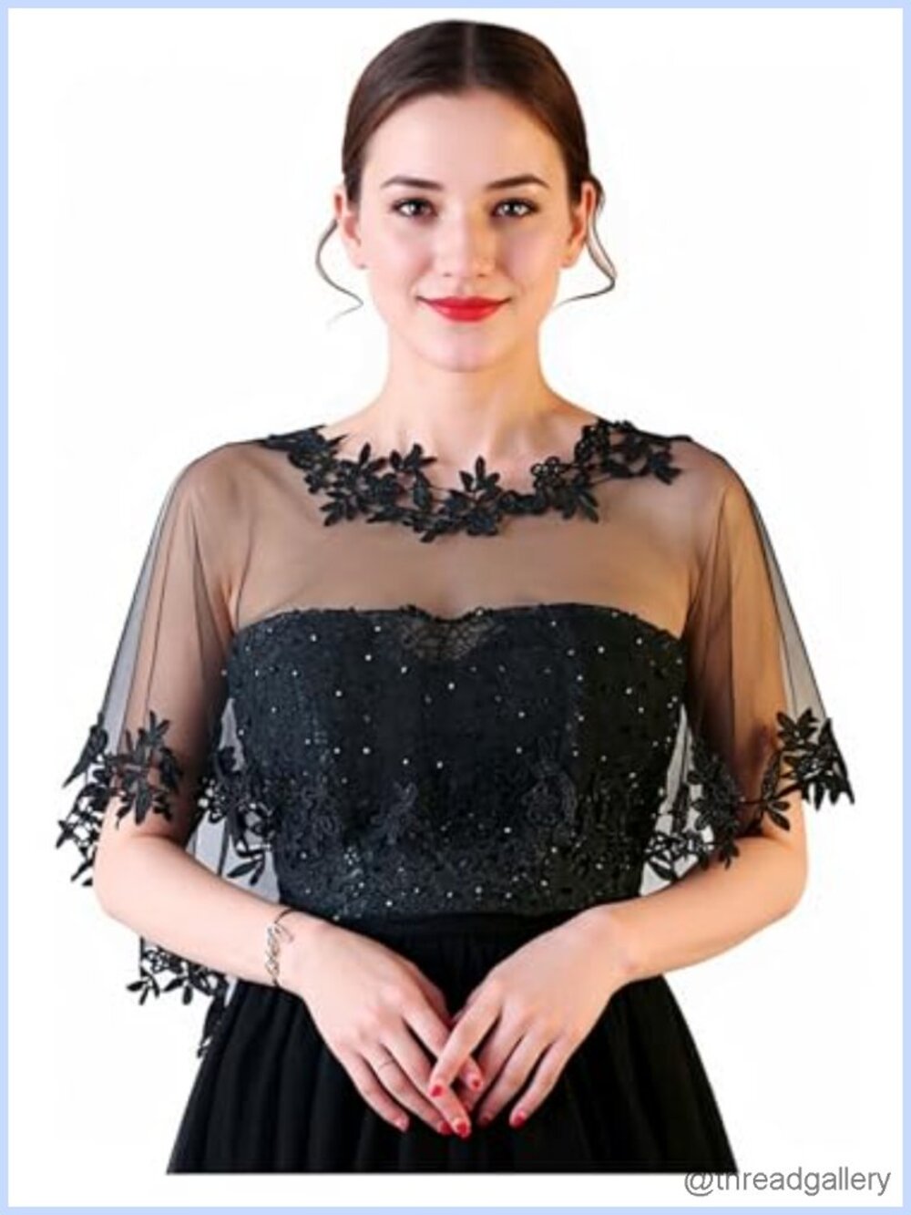 Lace Applique Bridal Shawl Bolero Wedding Shoulder Cover Up